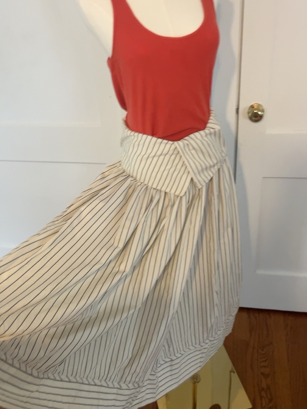 Vintage 1980s Kenzo Pinstripe Skirt with Pockets Archive# 6012 - Picture 2 of 16